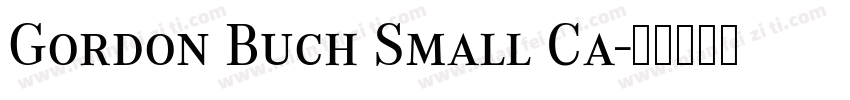 Gordon Buch Small Ca字体转换